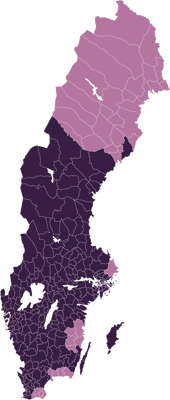 Kommuner med samverkansavtal med barnahus